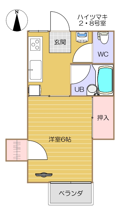 2・8号室(間取り)